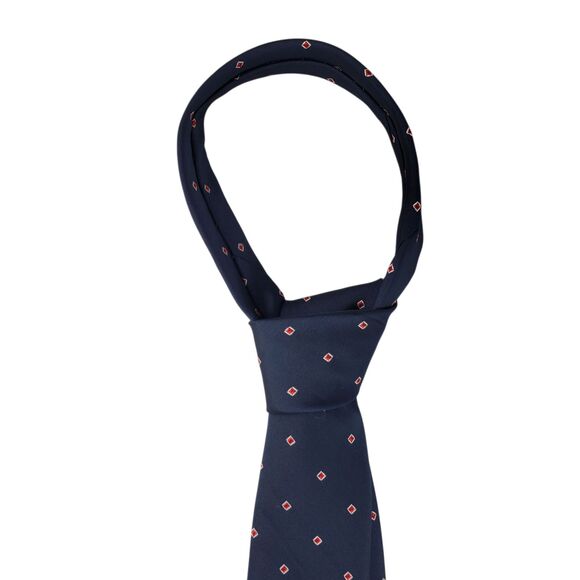 Vintage Christian Dior Silk Polyester Neck Tie Polka Dot Geometric Preppy - Picture 5 of 16